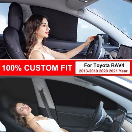 Custom Sun Shade For Toyota RAV4 RAV 4 2013-2021 Car Side Window Sunshade Cover Block UV Privacy Parasol Opaque Anti UV Foldable