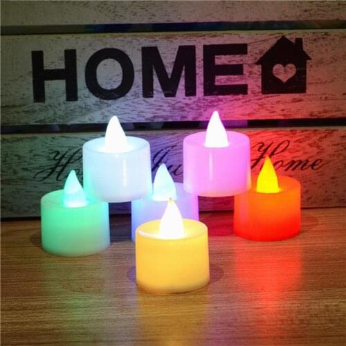 Halloween Candles Lights 8 Colors Battery Operated LED Candles Flameless Flickering Weeding Birthday Party Decoration Lighting