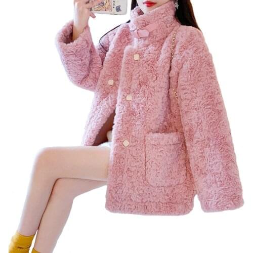 2021 Winter Lamb Plush Jacket Women Autumn Fashion Loose Medium Long Thick Warm Outerwear Fried Street Parka Jacket Women