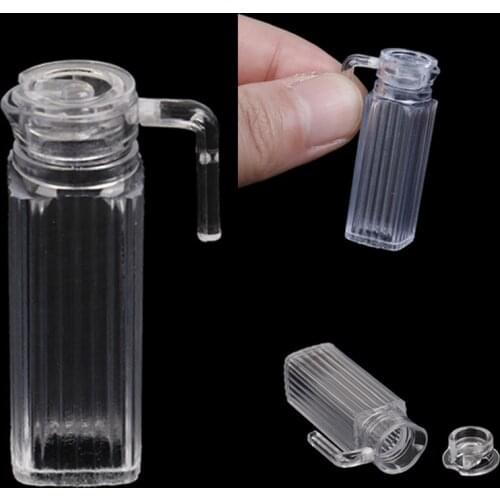 1/12 Miniature Juice jug Tea Pot Cold kettle Pretend Play Furniture Toys for Kitchen Accessory Dollhouse Classic Toys