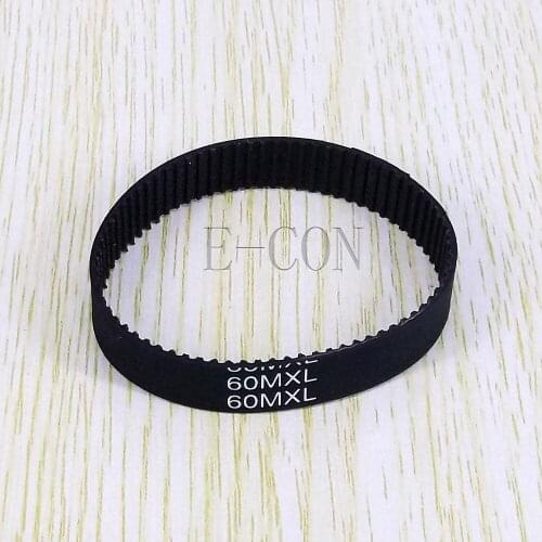 1pcs 60MXL Timing Belt 75 Tooth Black Cogged Rubber Geared 10mm Width B75MXL