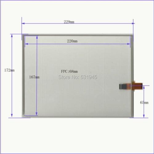 ZhiYuSun 10.4 Inch Touch Screen 229mm*172mm 4 wire resistive USB touch panel 229*172 Free Shipping on conputer and display