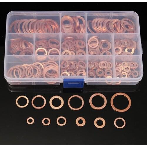 280/200 Pcs Copper Sealing Solid Gasket Washer Sump Plug Oil For Boat Crush Flat Seal Ring Tool Hardware Accessories Pack New