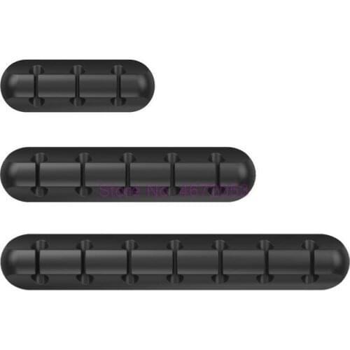 500pcs/lot USB Cable Holder Silicone Cable Organizer Flexible Cable Winder Management Clips Holder For Mouse Earphone Headset