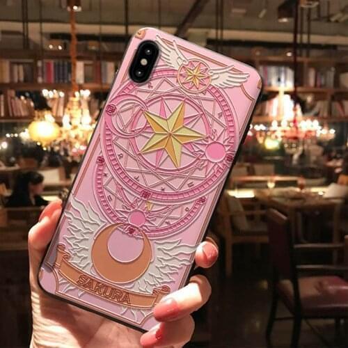 Card Captor Sakura Phone Case for iPhone XS MAX XR Coque Soft Silicone TPU Back Cover for iPhone X 8 7 6S 6 Plus Case Capa