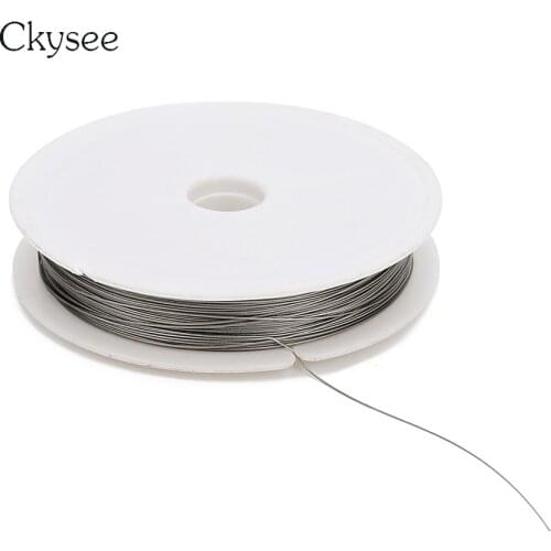 Ckysee 1Roll/lot Transparent 0.3-0.8mm Beading Wire Findings Stainless Steel Thread Cord String For Necklace Diy Jewelry Making