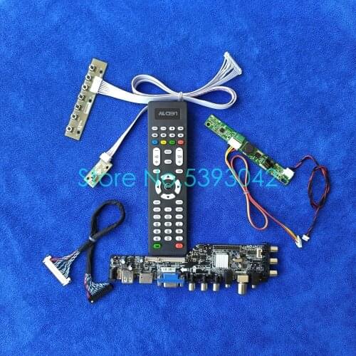 For MT215DW01/MT215DW02/MT230DW01/MT230DW03 LDE USB+VGA+AV DVB 3663 LCD drive board kit 1920*1080 LVDS-30Pin signal digital