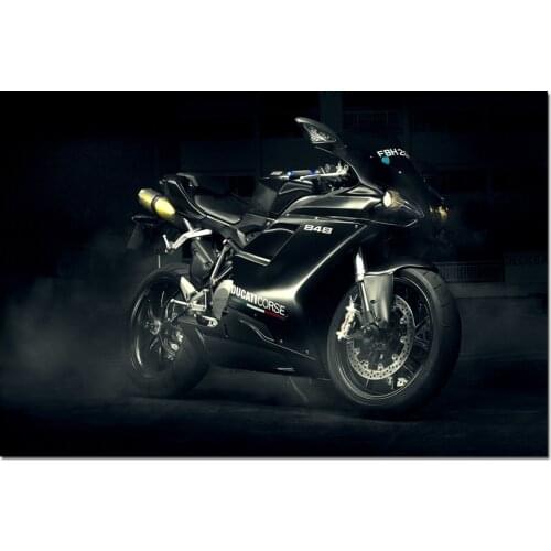 Ducati 848 Motorcycles Photo Wall Art Poster Canvas Painting for Bedroom Decoration