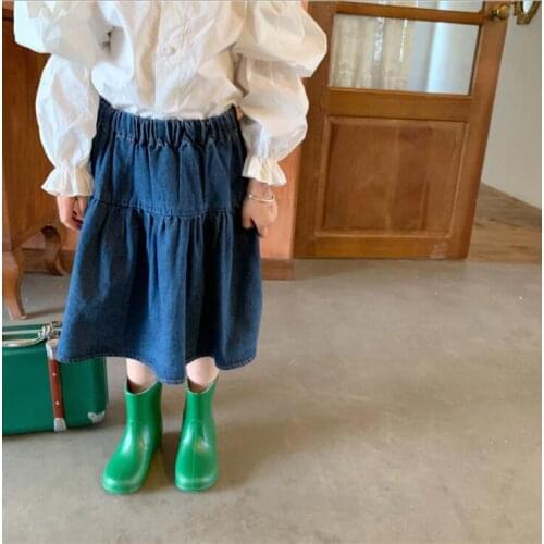 2021 Wholesale New Girls Denim Skirt Autumn Cotton Fashion Girls Skirts 2-7 years CO781