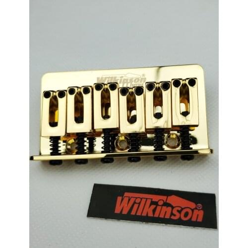 Wilkinson Electric Guitar Fixed Bridge String Thru Bridge Steg Tailpiece string spacing 10.5mm WOF01 Gold