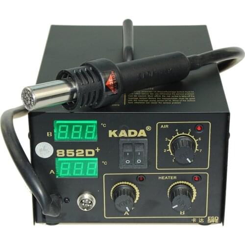 HOT SALE KADA 852D+ Rework Welder Station SMT Hot Air Soldering Iron SMD Solder Station DHL Cheap 220v /110V