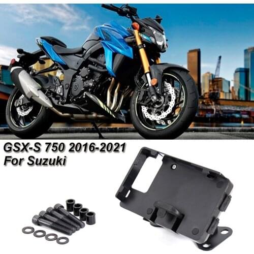GSX-S750 Motorcycle Black Mobile Phone Holder GPS Stand Bracket For Suzuki GSX-S 750 2016 2017 2018 2019 2020 2021