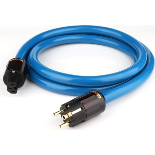 Hifi audio Silver Plated EU AC power cable With P-079E gold plated EU version power plug Schuko Power Cord Cable