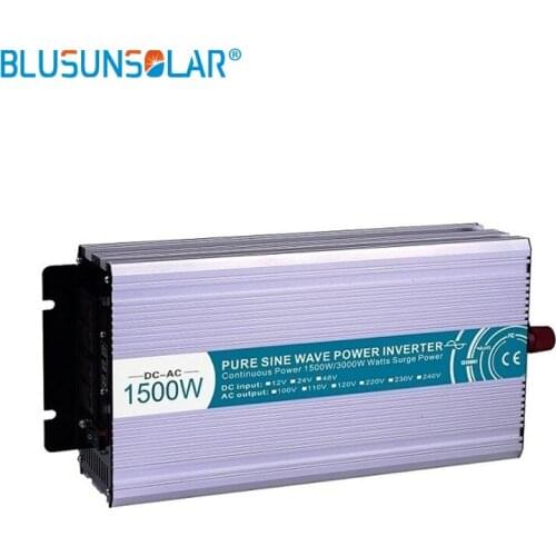 DC/AC 1500W 12v/24v/48v pure input sine wave power inverter to110v 220v 230v 50/60hz inverter