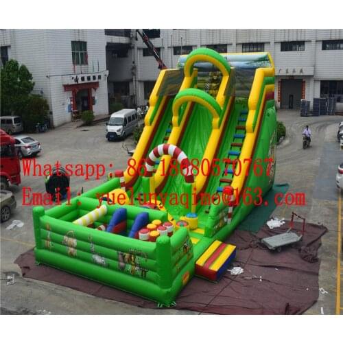 China Guangzhou)Madagasinflatable slides,Castle slides Inflatable water slide