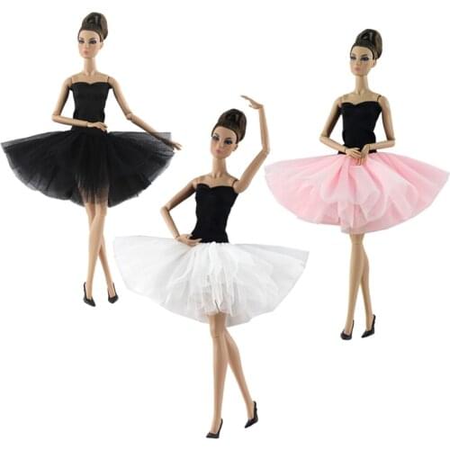 Short Ballet Dress For Barbie Doll Fashion Doll Clothes Tutu Dress Clothes For Barbie Doll Outfits 1/6 Doll Accessories Kid Toy