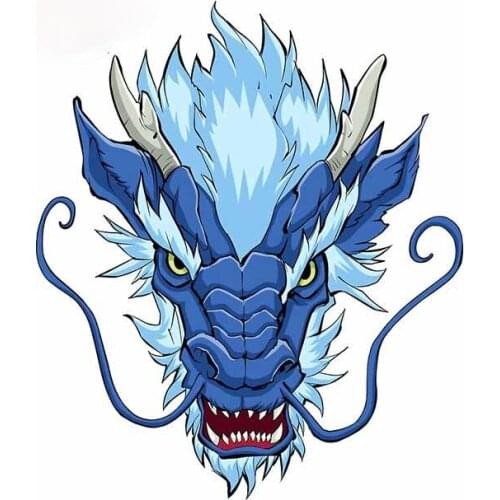 Creative for Chinese Dragon Head 13*10.9cm Motorcycle PVC Car Stickers KK Vinyl Material Decal Personality Decoration Laptop