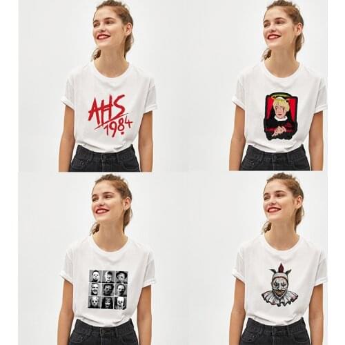 Cool Printed Men Women American Horror Story T Shirt Casual Cotton Boys Girls Teens T-Shirt Couple Short Sleeve Tee Shirts Gifts