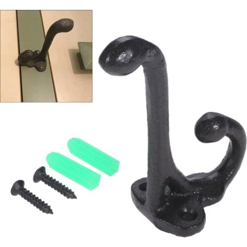 5pcs Cast Iron Hooks Wall Mounted Wall Hangers Simple Design Hat/Clothes/Coats/Bags/towel Kitchen Bathroom Home Decor Furniture