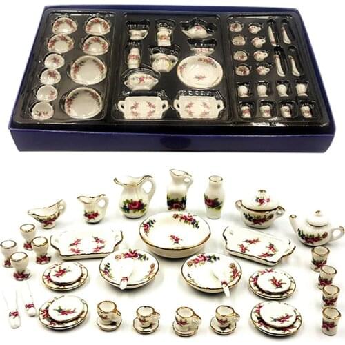 Doll Food Miniature Transparent Plastic Plate Cup Dishes Bowl Tableware Set Kitchen Cooking Accessories