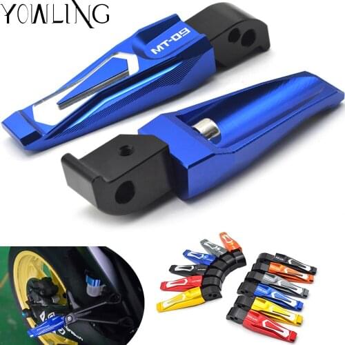 CNC Left and right Rear Passenger Footrests Foot pegs Foot Rests Pegs Pedals For Yamaha MT-09 MT 09 MT09 TRACER FZ09 FZ-09 FJ09