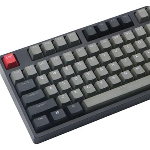LX9B Black Gray mixed Dolch Thick PBT RGB Shot Backlit 108 Keycap OEM Profile for cherry MX Switches keyboard Keycap
