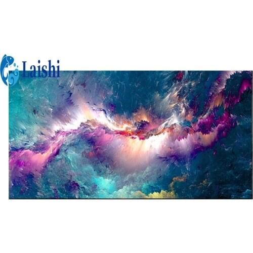 Diy round diamond painting Abstract colorful clouds kit cross stitch mosaic diamond embroidery home decoration new year gift