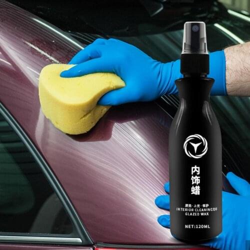 120ml Surface Wax Car Paint Care Polish Coating Interior Leather Seats Glass Plastic Maintenance Clean Detergent Refurbisher