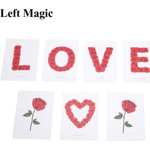 Rose Love The Card Magic Tricks For Lover Accessories Comedy Card Magic Close-Up Stage Mind Magic Toys Classic Mentalism