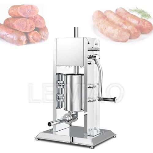 Manual Sausage Syringe Stainless Steel Sausage Stuffer Meat Filling Machine Filler Homemade Sausages Maker Portable