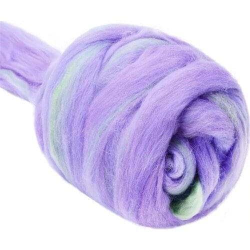 LMDZ 3.53oz Multicolor2 Wool Roving Yarn, Wool Felting Supplies,Pure Wool, Chunky Yarn, Spinning Wool Roving for Felting DIY