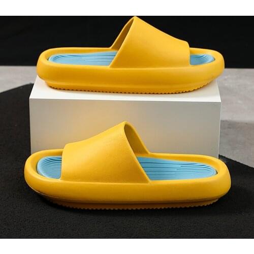 EVA Mens Slippers Slides Women Thick Platform Summer Indoor Bathroom Beach Sandals Male Outside Non-slip Slipper Ladies Shoes