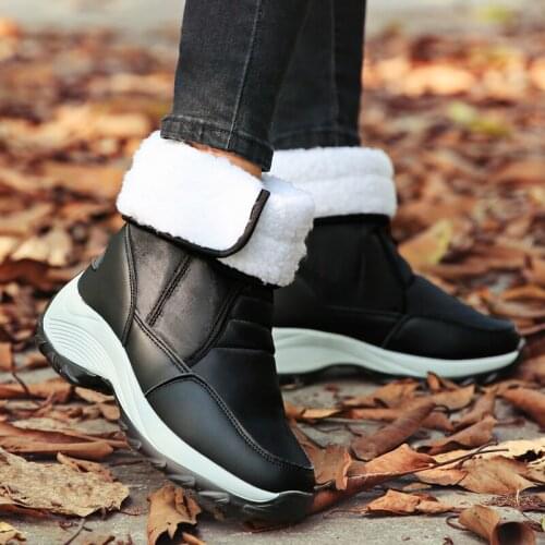 Sooneeya Waterproof Winter Snow Boots Women Wedge Platform Ankle Boots For Woman Down Cotton Shoes Women Botas Mujer Big Size 42