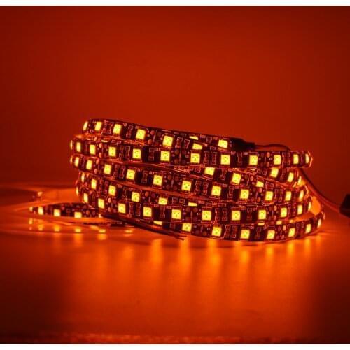 LED Strip Light 600nm True Orange SMD 5050 3528 Strip Ribbon Diode Tape rope lights 12V 1m 2m 5m Flexible Strip string lamp