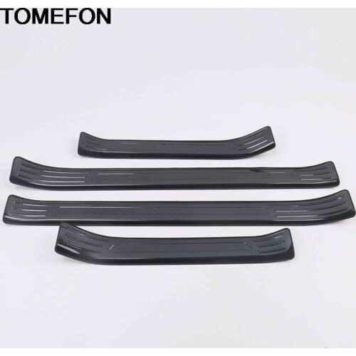 TOMEFON For Volkswagen T-Cross 2018 2019 2020 Door Sill Scuff Plate Panel Kick Step Protector Threshold Styling Stainless steel