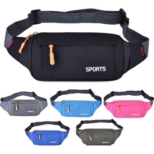 Waist Pack Women Running Waterproof Waist Bag Mobile Phone Holder Men Gym Fitness Travel Pouch Belt Pink Chest Bags