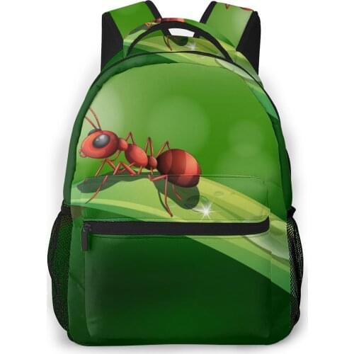 Backpack Women Shoulder Bag For Teenage Girls Ant On Leaf Bagpack Female Ladies School Backpack