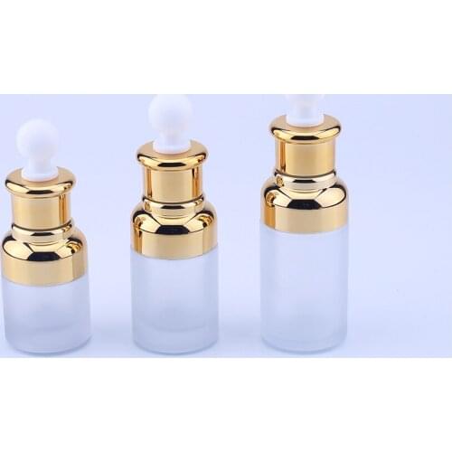100pcs 20Ml 30Ml 50ML Clear Frosted Glass Dropper Bottle Empty Cosmetic Packaging Container Vials Essential Oil Bottles