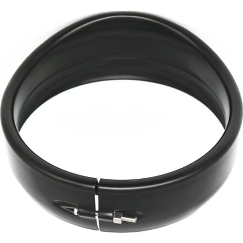 5.75" Headlight Lamp Bezel Trim Ring for Sportster XL 883 883N 1200 Dyna 5 3/4 in. Visor Style Headlamp Trim Ring