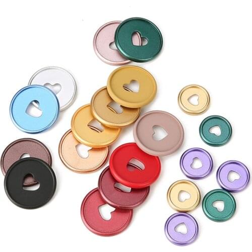 50 Pcs Plastic Book Binding Discs, 35MM Discbound Expansion Discs Heart Binder Rings For DIY Notebooks Planners Office Supplies