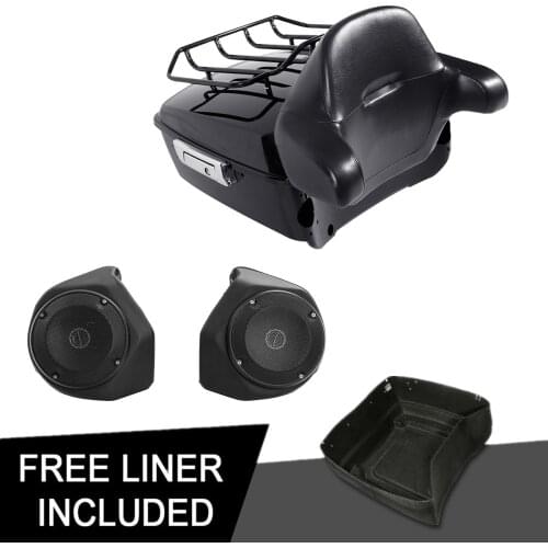 Motorcycle King Pack Trunk Luggage Rack Speaker For Harley Touring Tour Pak Road King Road Electra Glide Street Glide 2014-2021