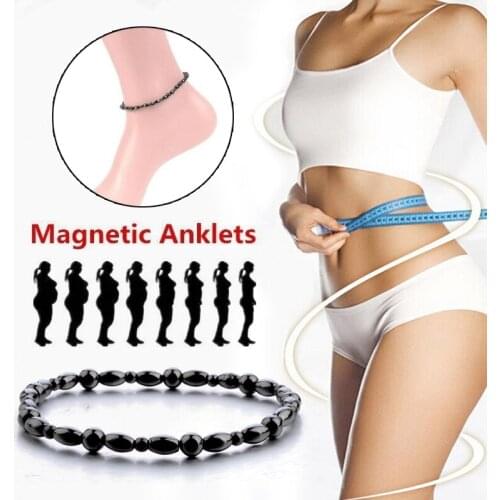 Weight Loss Magnetic Therapy Bracelet For Men Women 8mm Black Hematite Stone Beads Stretch Health Care Bracelet Jewelry Gift