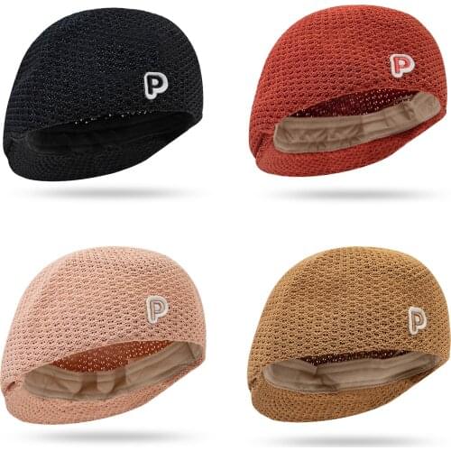 Clape Summer Mens Hats Breathable Mesh Newsboy Caps Outdoor Gorro Hombre Boina Golf Hat Fashion Solid Woven Flat Cap For Women