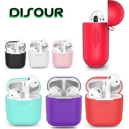 DISOUR TPU Silicone Cover For Airpods Bluetooth Earphones Case Protective Accessories For Apple Air Pods Charging Case Soft Case