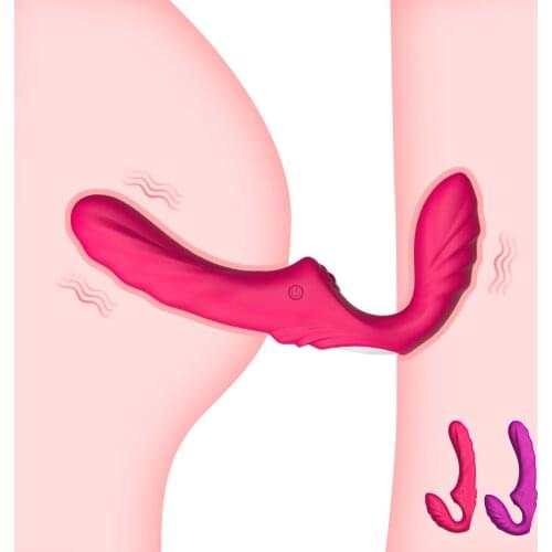 Strapless Strap-on Dildo Vibrator for Couples Strapon for Lesbian Wireless Remote Control Double-heads Vibrator Adult Sex Toys