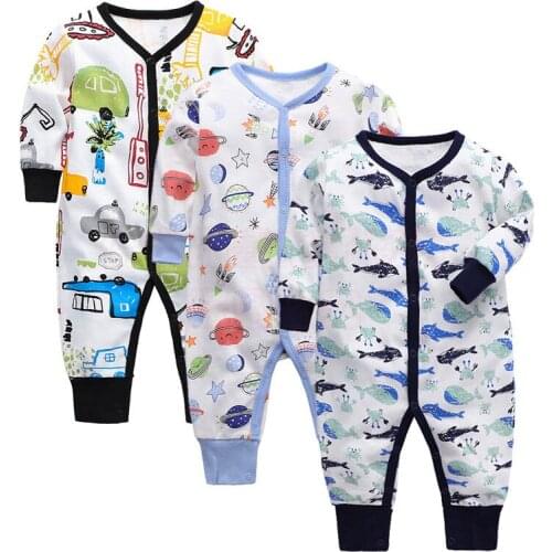 Newborn JumPsuitBaby JumPsuit Cotton Long-Sleeved Infant PaJamasBaby Pajamas One-piece Clothing for Boys and Girls