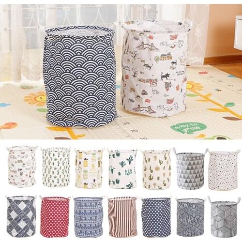 35x45cm Foldable Laundry Basket For kids Toy Dirty Clothes Large Capacity Sundries Storage Basket Bag Household Organizers
