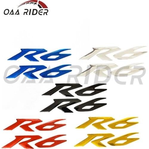 Soft Emblem Badge Sticker Decal For Yamaha YZF R6 YZFR6 YZF600 3D Tank Body Side Fairing Logo Grip Bike Motorcycle Accessories