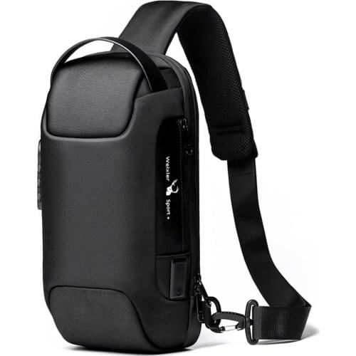 Chest Bag New Anti-thief Men Crossbody Bag Waterproof Shoulder Bags USB Charging Short Trip For Male Travel Pack For Male