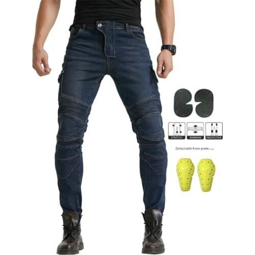 New Motocross Pants Protective Anti-fall Breathable Motorcycle Jeans Knee Protector Jeans For Men Motorcycle Pants 4 Season
